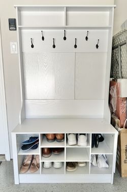 Hall Tree Bench Shoe Storage