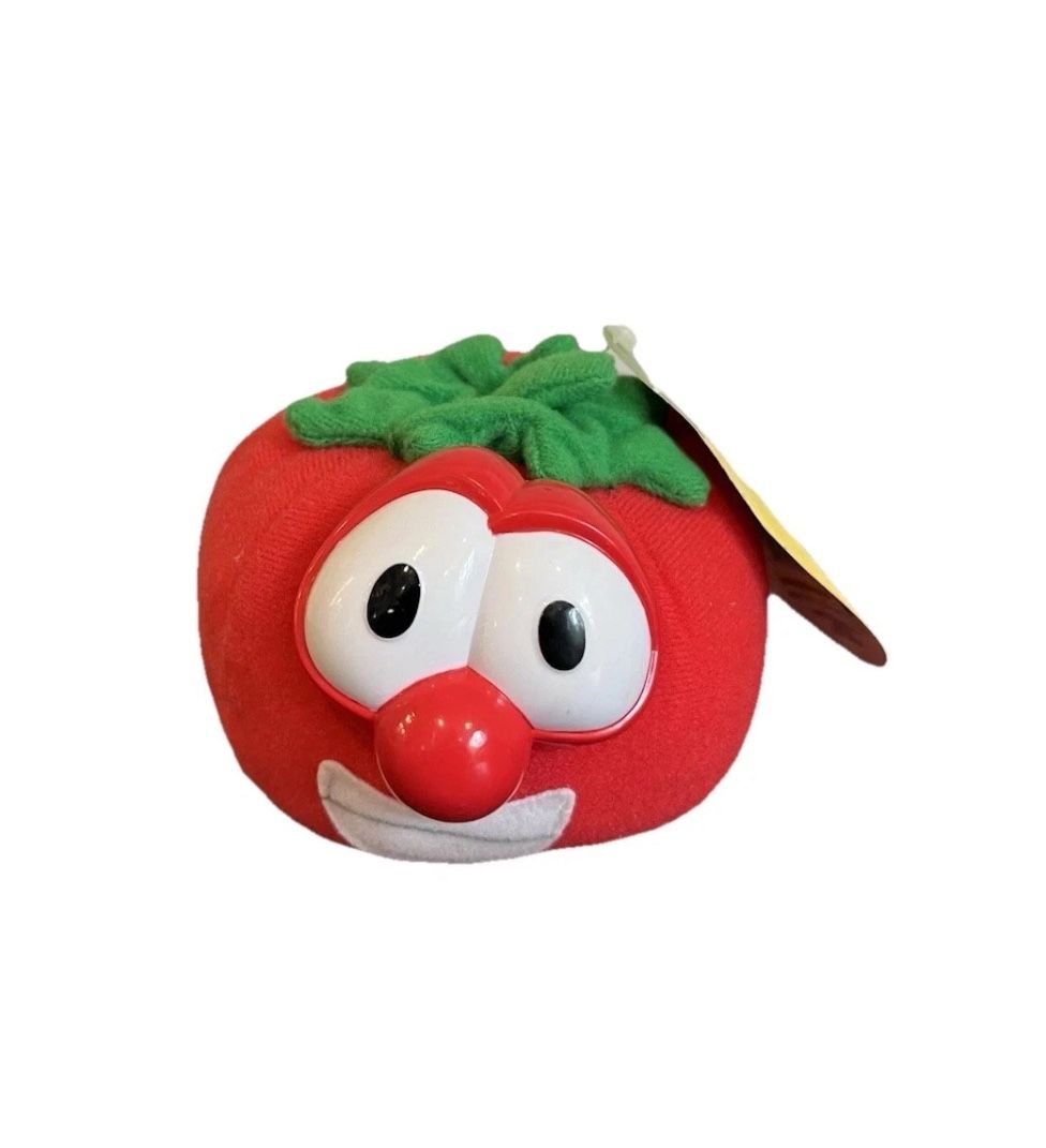 VeggieTales Bob Tomato Stuffed Plush Toy Mini Vintage Y2K Fisher Price New