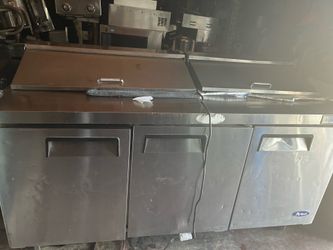 Atosa 6 ft sandwich prep table, ready to go