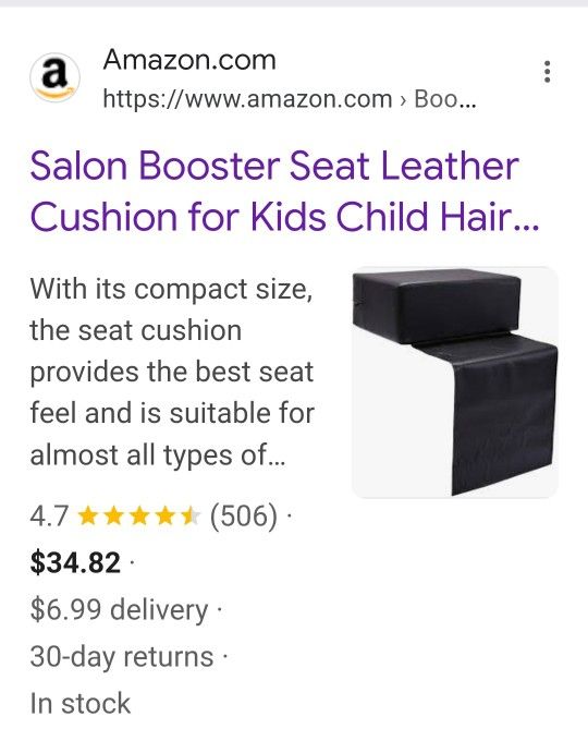 Salon Booster Seat Leather Cushion for Kids Child Hair Cutting