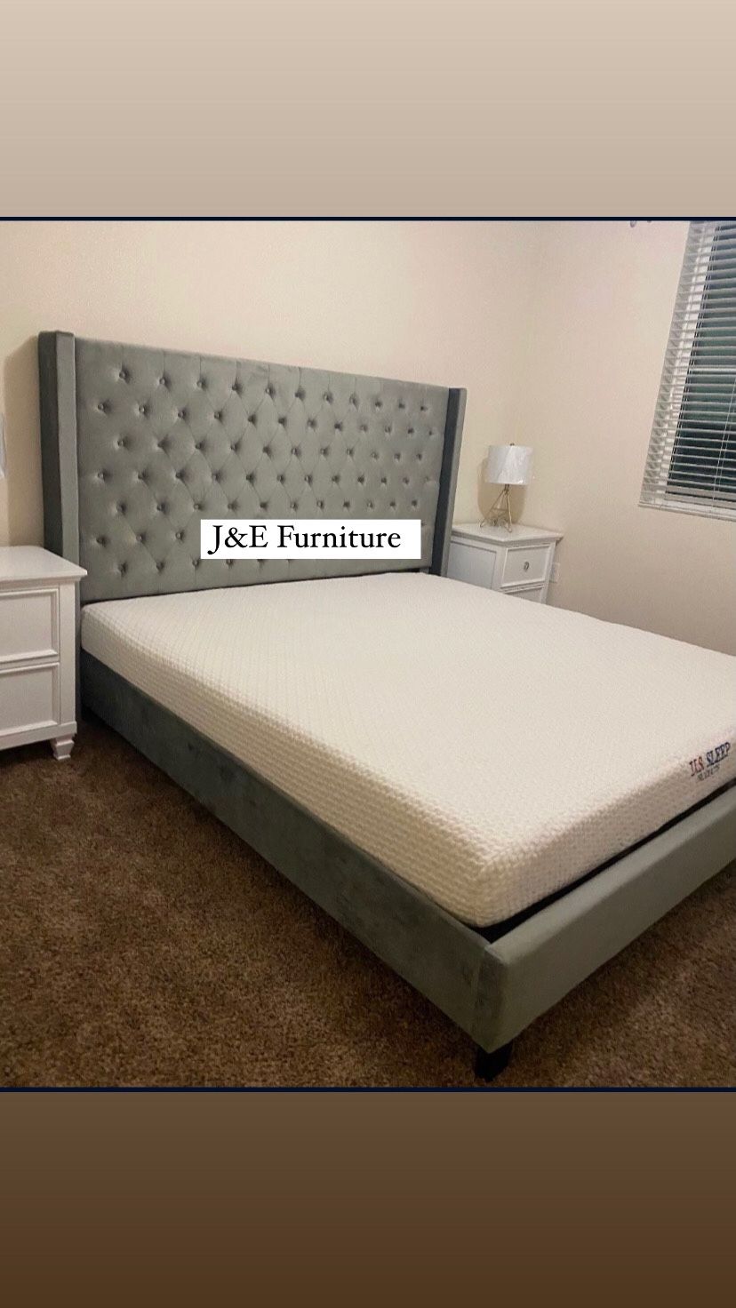 King Size Bed Frame With Mattress 