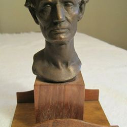 Abraham Lincoln bronze statue vintage