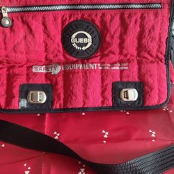 Vintage 90s Guess Sport High Technology Travel Bag Messenger Bag red Satchel