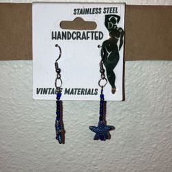 Handmade Stainless Steel Vintage Beads Dangle Earrings