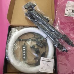 10" Selfie ring light with 52" tripod, LED ring light. New