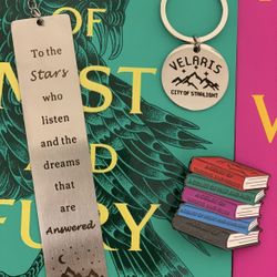 A Court Of Thrones And Roses Bookmarks Pins And Keychains
