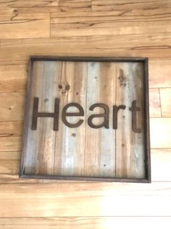 Wooden frame art “heart”