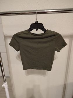 wild fable dark green cropped top women size XS