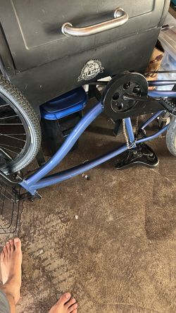Blue beach cruiser Bike