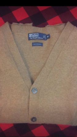 Ralph Lauren 100% Cashmere mens Cardigan