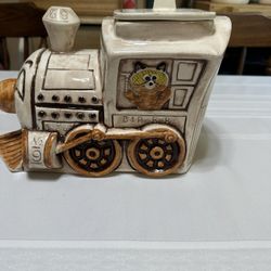 Vintage Ceramic Train Cookie Jar