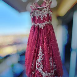 strapless open back dress Plus Size Jewel Sleeveless Red Lace Long Bridesmaid Dresses with Ruffle