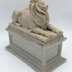 NY Public Library Lions Bookend Patience & Fortitude Marble