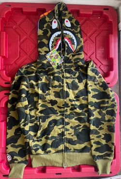 bape brown and black hoodie