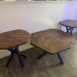 Coffee Table With Two End Tables 