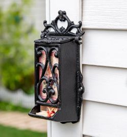 🔥 Vintage Cast Iron Wall Mounting Matchbox Holder Decorative Storage Box Match Safe