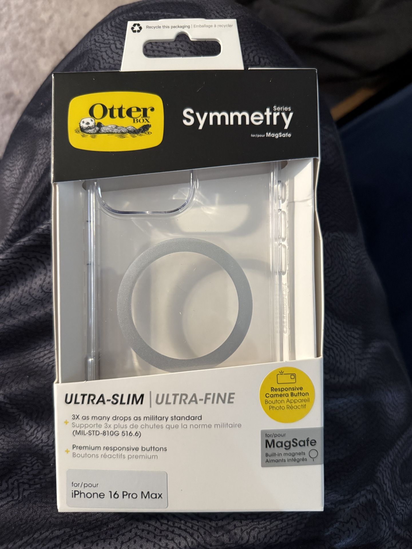 Brand New Otterbox Symmetry with Camera Control Button (Clear) with MagSafe for IPhone 16 Pro Max.