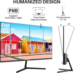 SANSUI Monitor 24 inch 100Hz IPS USB Type-C FHD 1080P Computer Display Built-in Speakers HDMI DP HDR10 Game RTS/FPS Tilt Adjustable for Working and Ga