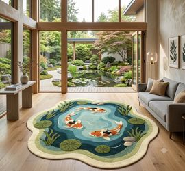 New 3D Koi Fish Rug - 5’ and 6.5’