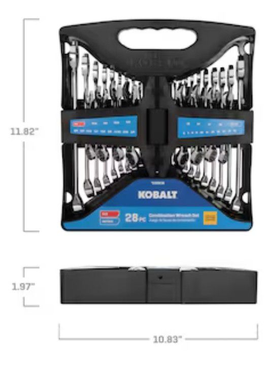 Kobalt 28-Piece Set 12-point (Sae) and Metric Standard Combination Wrench


