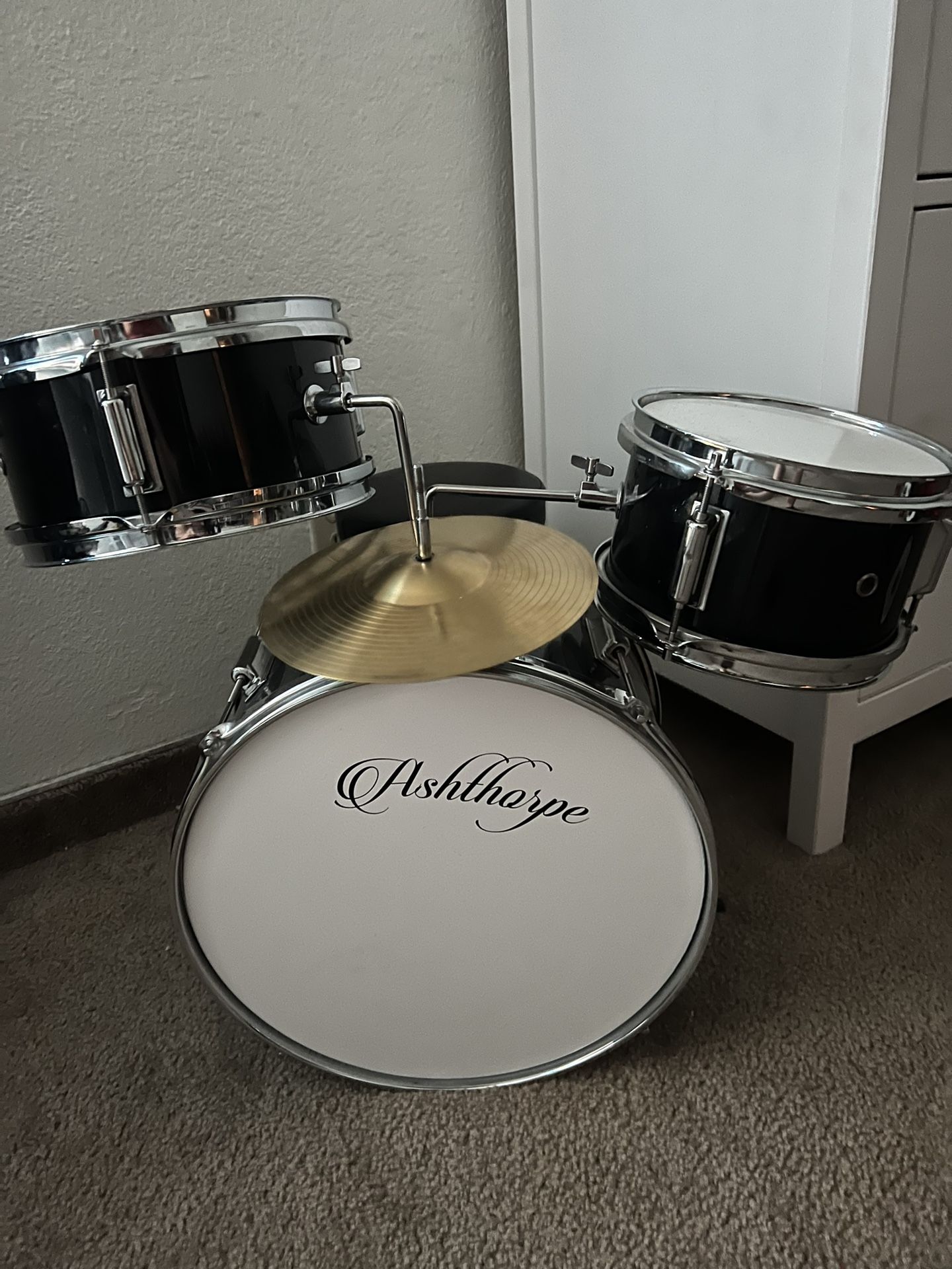 Ashthorpe Kids Drum Set 3 Piece