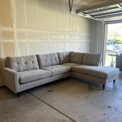 Light Gray Sectional Couch - Can Deliver