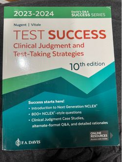 test success clinical judgment and test taking strategies 10th edition Davis brand new never used or written inside