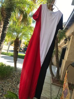 Red black and white plus size dress 5x