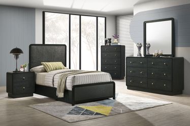 Cavelle Black 5-piece Twin Bedroom Set