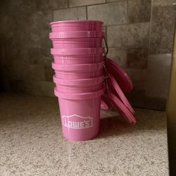 Lowe’s .4oz Pink And Blue Mini Buckets W Lids 