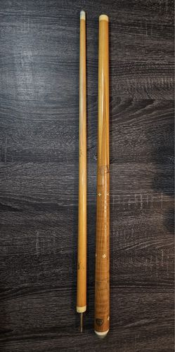 2-Piece 17.5 oz Wood Pool Cue Billiard Heavy Stick