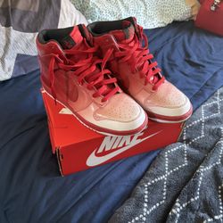 Nike Supreme Dunk Red High Top Shoes