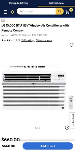 LG 15 Btu Air Conditioning