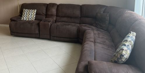 Brown Reclining Sectional