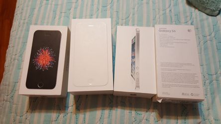 Box one iPhone 5 . one iPhone SE . one iPhone 6 . one galaxis s6 $10 ech only Boxes