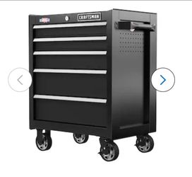 CRAFTSMAN S2000 26IN 5 DRAWER STEEL ROLLING TOOL CABINET 37.5 IN H x 18 In D