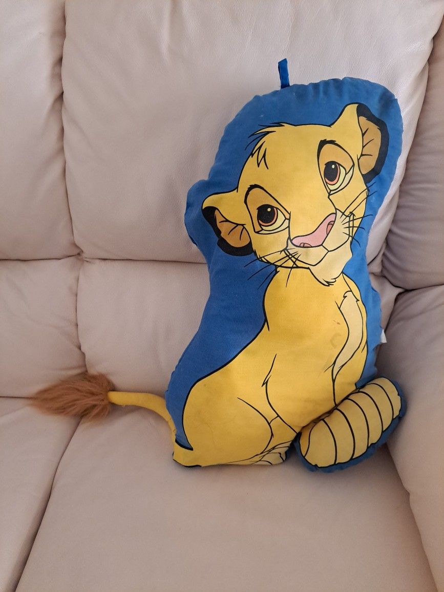 Vintage Disney Collectible Lion King 22" Young Baby Simba Plush Pillow