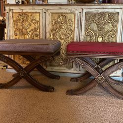 Pair Of Ethan Allen X Benches