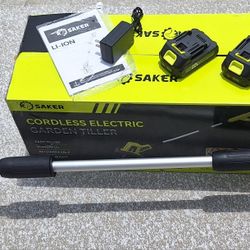 Brand NEW Cordless Rototiller. Never Used, Perfect, Inspected, Complete. Saker 22v Cordless w/2 Battery Packs. 19th Ave &  Rd. N Phx. Area