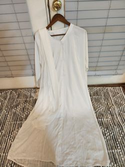 White Midi Dress with Draped Detail