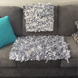 Bath set gray and white like new