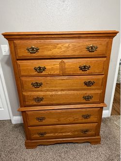 Wood bedroom dresser