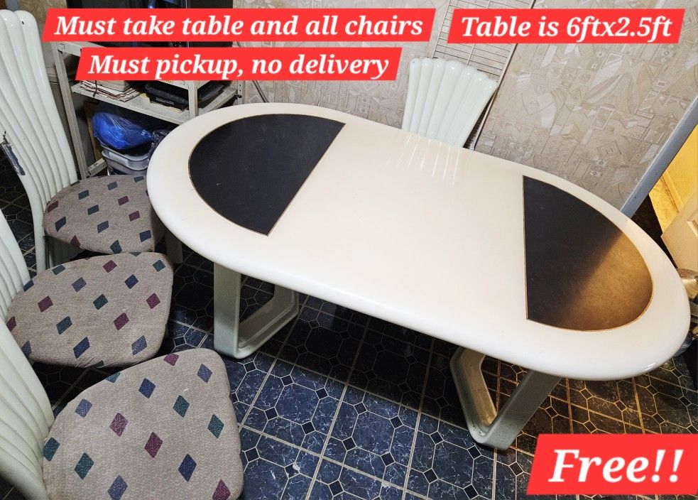 Free Dining Table with 4 Chairs