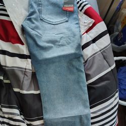 slim blue trousers for winter