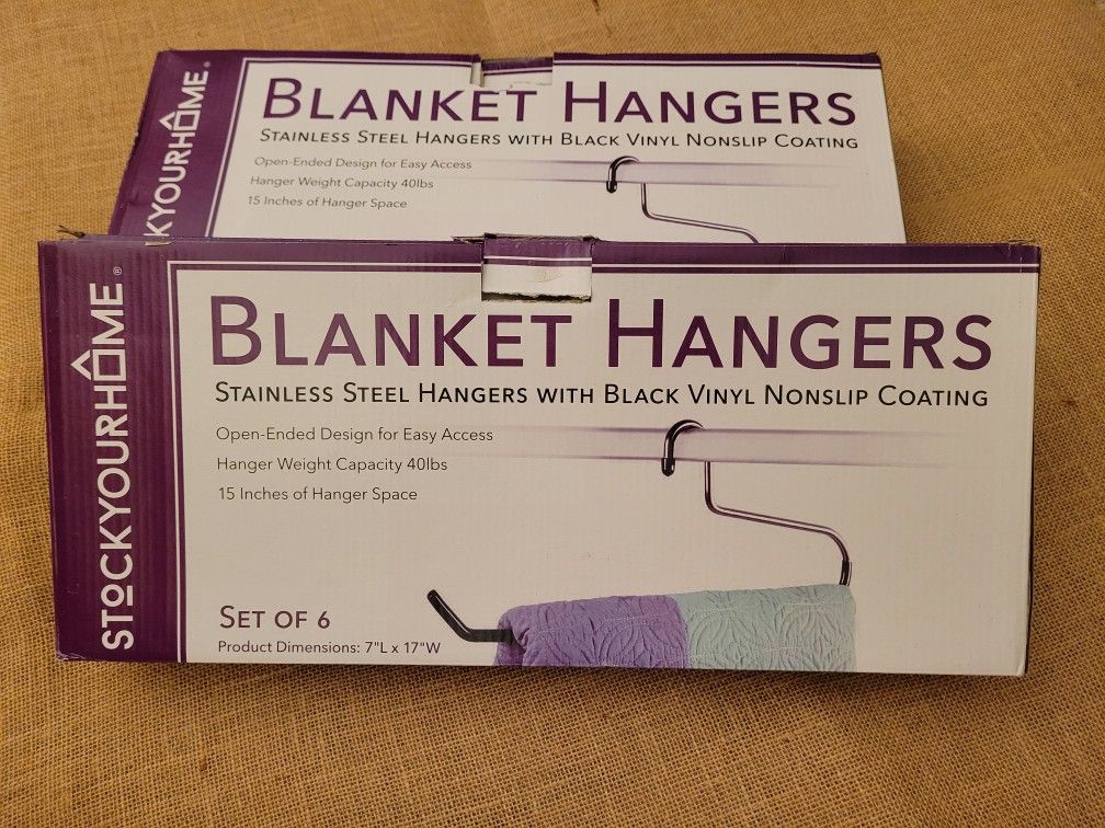 Blanket Hangers (2 boxes of 6) - Great For Tablecloths Too!