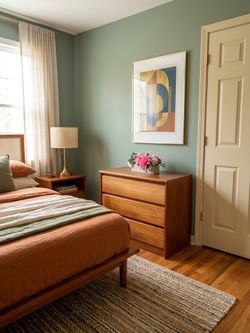 Nice cute mid-century teak 3 drawers dresser