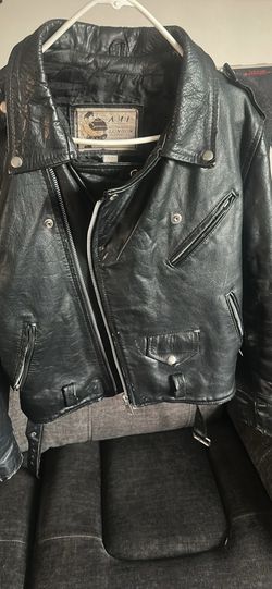 AMI International London Genuine Cowhide Leather Biker Jacket  willing to negotiate