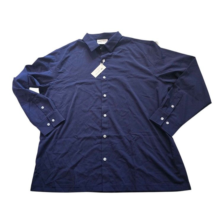Nashie Navy blue Long sleeve button up shirt Men SZ XXL