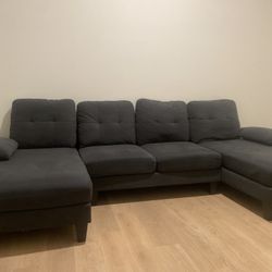 New Small Gray Sectional 