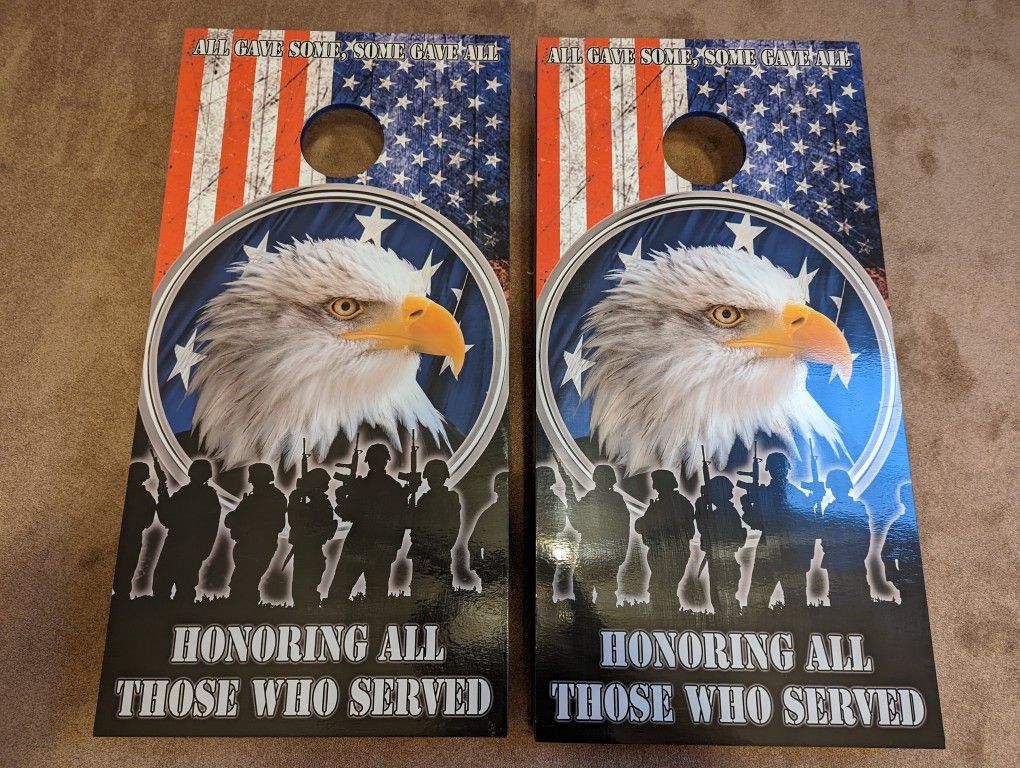 "Honor Those Who Served" Cornhole Boards